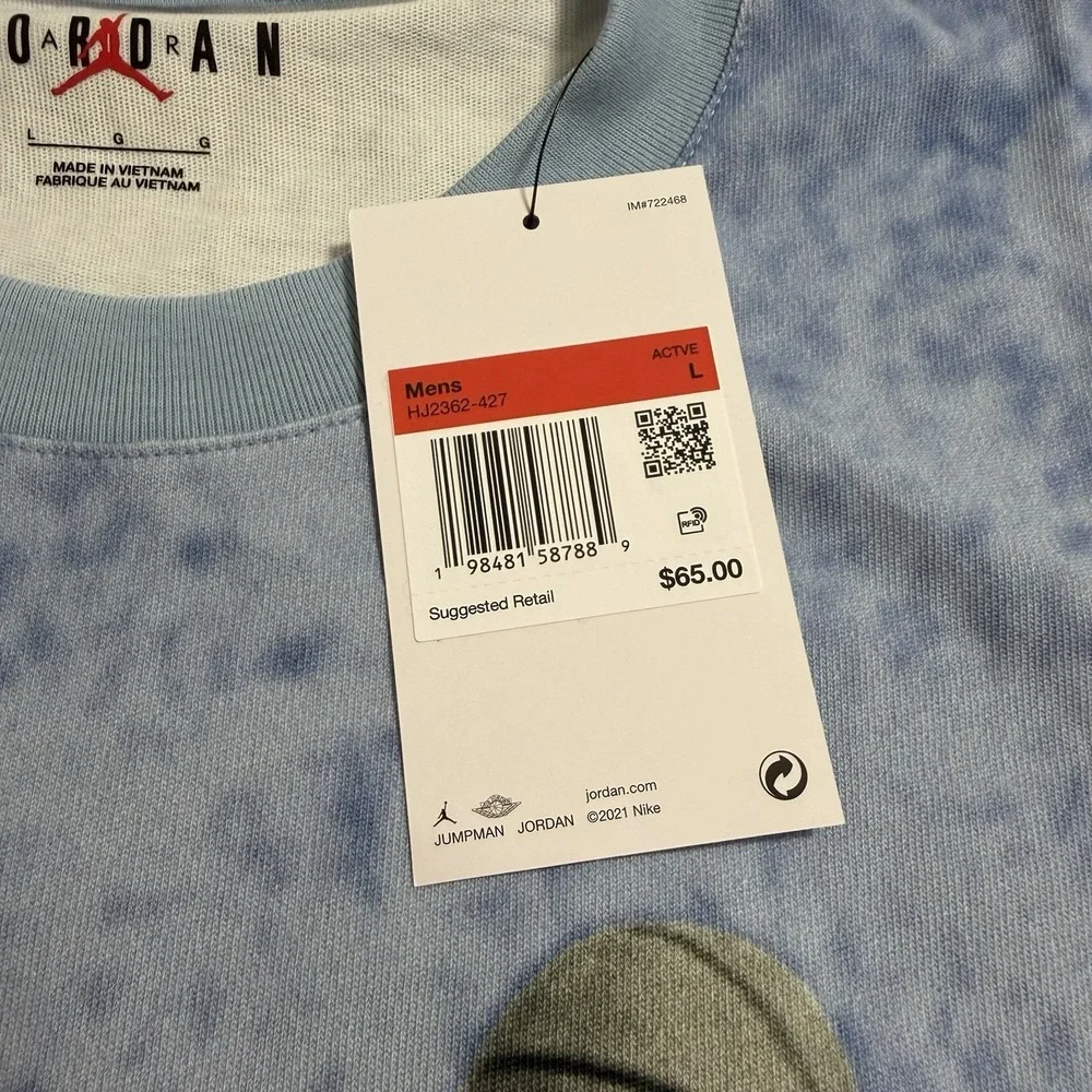 Nike Air Jordan 85 Graphic T Shirt Mens Sz L Blue Playground Tee HJ2362-427